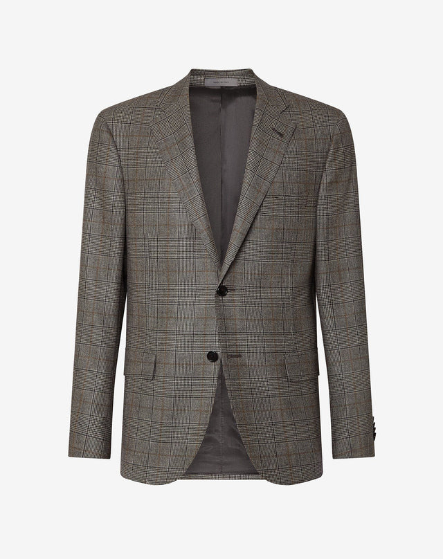 Jacket Grigia In Lana Natural Stretch