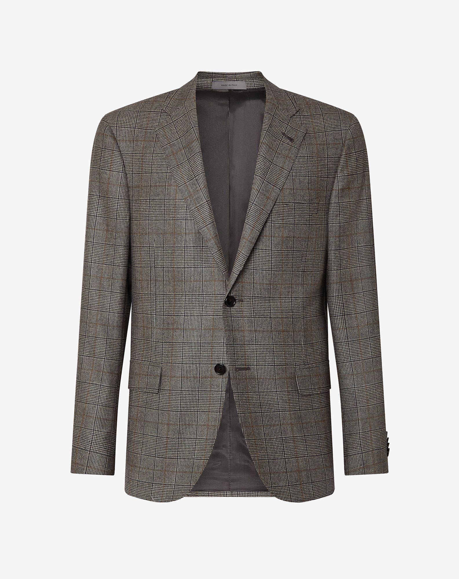 Jacket grigia in lana natural stretch