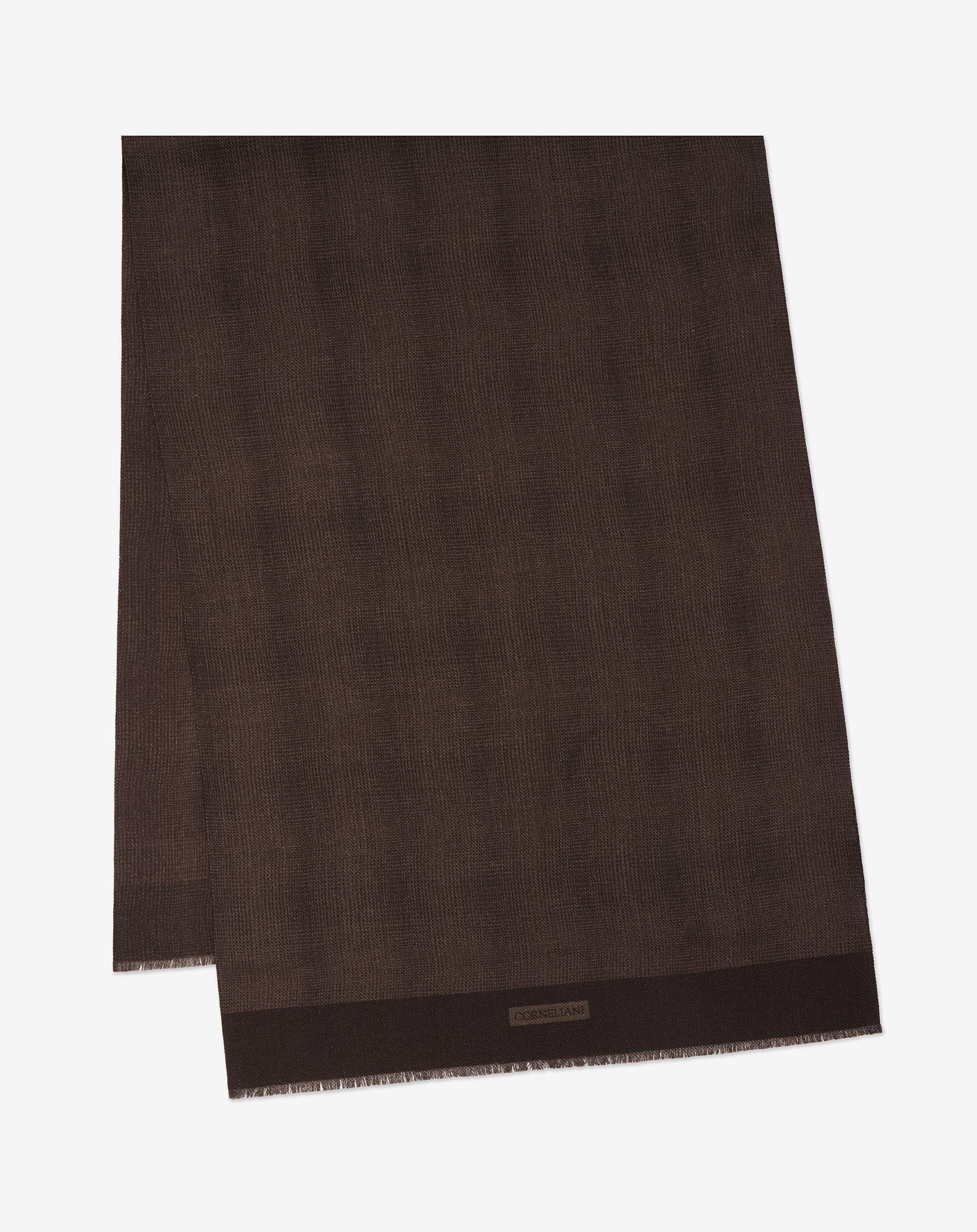 Scarf Tabacco In Lana Stampata