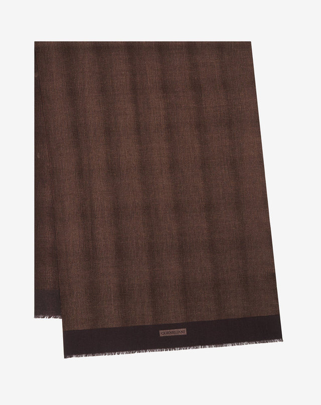 Scarf bordeaux in lana stampata