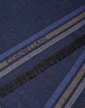 Scarf Navy In Pura Lana Vergine