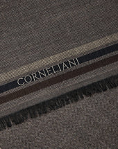 Scarf Color Taupe In Pura Lana Vergine