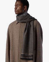 Scarf Color Taupe In Pura Lana Vergine