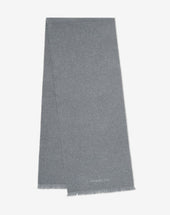 Scarf grigio chiaro in pura lana jacquard