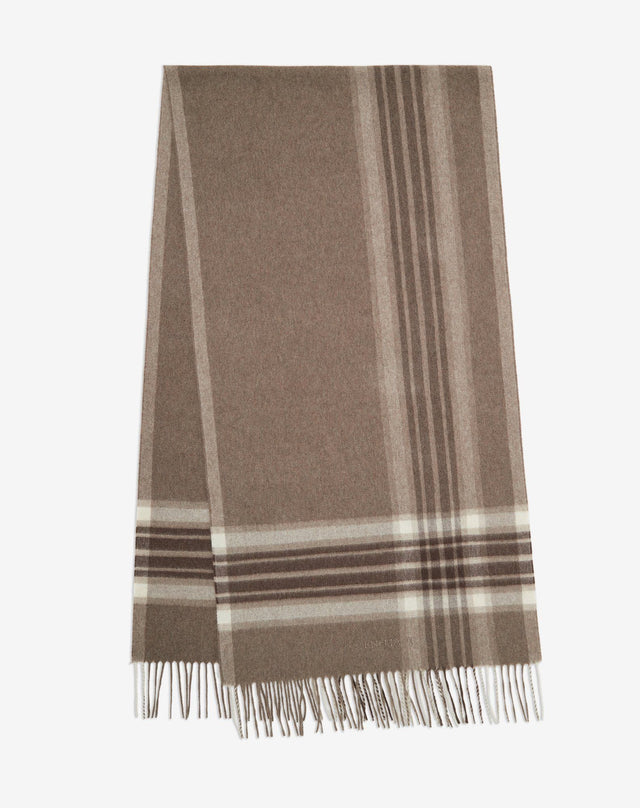 Scarf marrone in puro cashmere