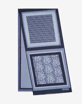 Scarf blu navy in pura seta
