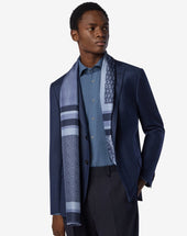 Scarf Navy In Pura Seta