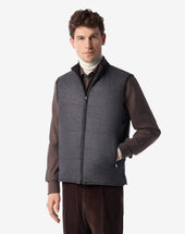 Gilet In Twill Di Lana Fantasia
