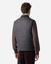 Gilet In Twill Di Lana Fantasia
