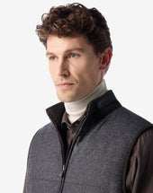Gilet In Twill Di Lana Fantasia