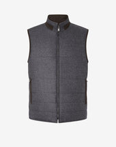 Gilet In Twill Di Lana Fantasia