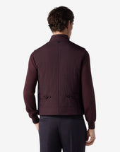Gilet Bordeaux In Popeline Trapuntato