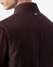 Gilet Bordeaux In Popeline Trapuntato