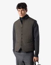 Gilet Foresta In Popeline Trapuntato