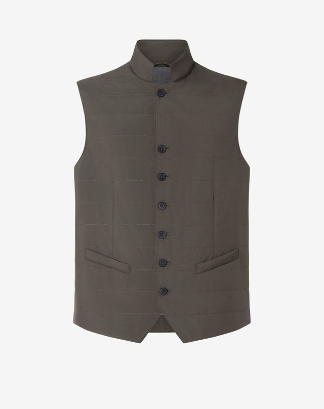 Gilet Foresta In Popeline Trapuntato