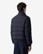 Bomber Navy Imbottito In Vera Piuma