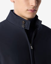 Bomber Navy Imbottito In Vera Piuma