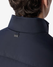 Bomber Navy Imbottito In Vera Piuma