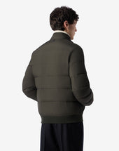 Bomber Foresta Imbottito In Vera Piuma