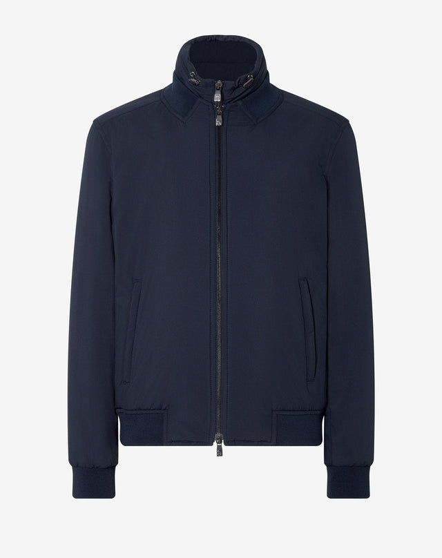 Bomber blu navy imbottito con pettorina staccabile