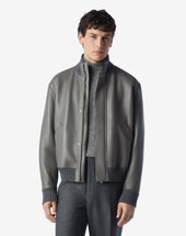 Giubbino In Nappa Con Interno In Cashmere
