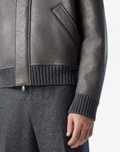 Giubbino In Nappa Con Interno In Cashmere