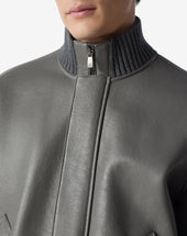 Giubbino In Nappa Con Interno In Cashmere