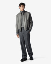 Giubbino In Nappa Con Interno In Cashmere
