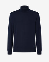 Sweater Navy In Pura Lana Merino Extrafine