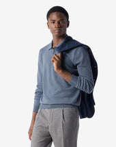 Polo Con Bottoni Carta Da Zucchero In Lana Merino Extrafine