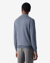 Polo Con Bottoni Carta Da Zucchero In Lana Merino Extrafine