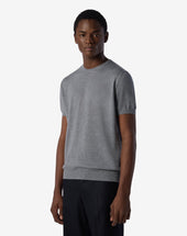 Sweater Girocollo Chiaro Melange In Lana Ultrafine
