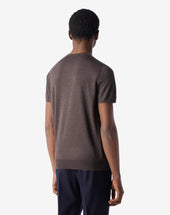 Sweater Girocollo Melange In Lana Ultrafine