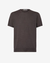 Sweater Girocollo Melange In Lana Ultrafine