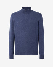 Sweater Con Bottoni Chiaro Melange In Cashmere