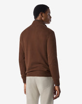 Sweater Con Bottoni Color Tabacco In Cashmere