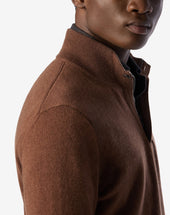 Sweater Con Bottoni Color Tabacco In Cashmere