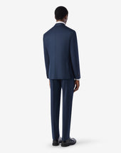 Suit Avio In Flanella Di Lana Pettinata Super 120s