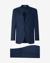 Suit Avio In Flanella Di Lana Pettinata Super 120s