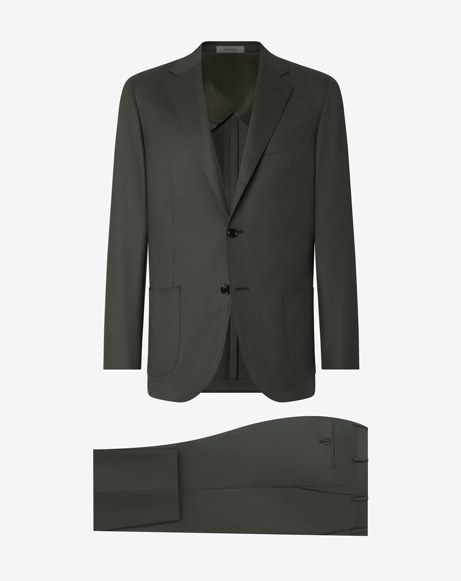 Suit In Flanella Di Lana Pettinata Super 120s