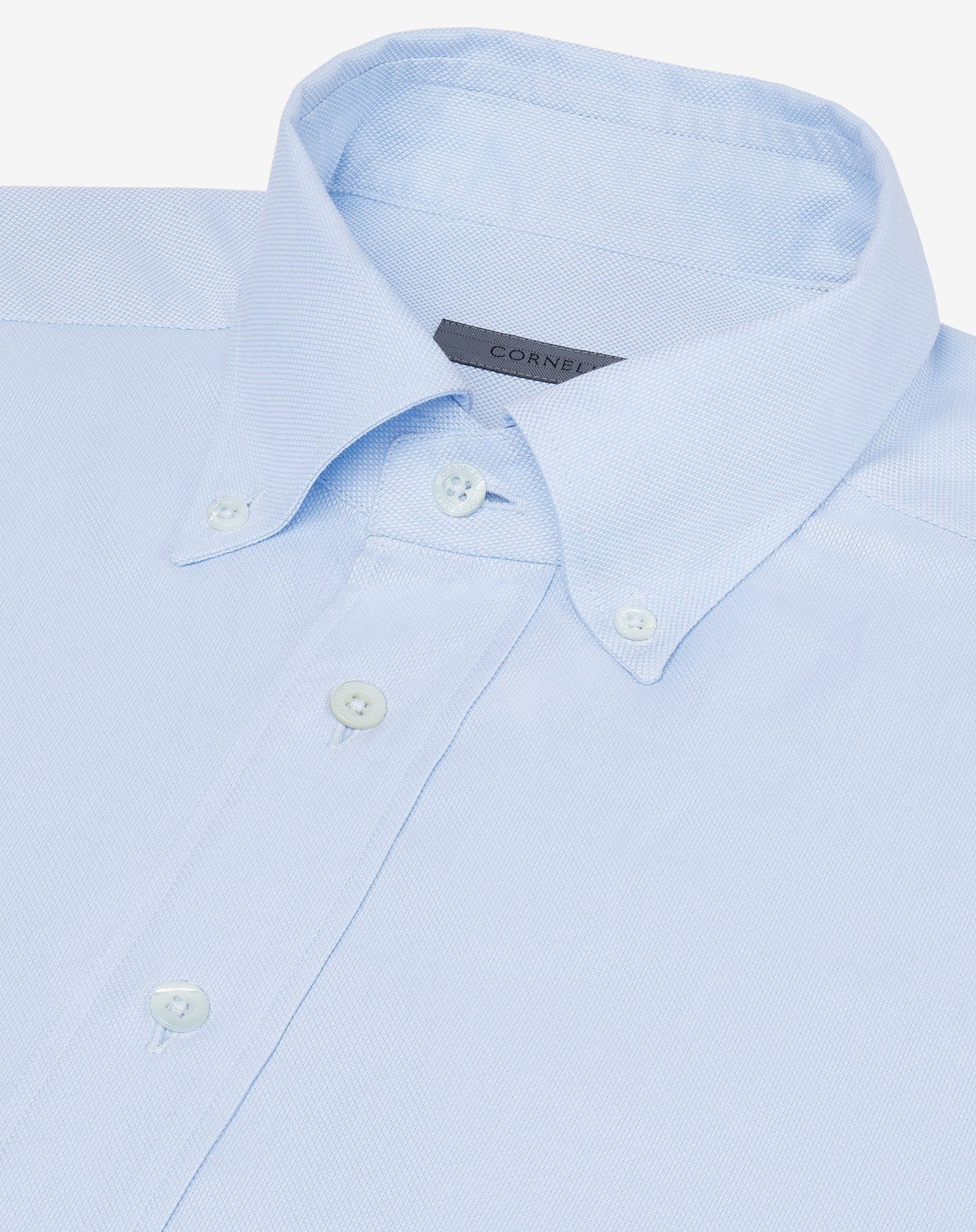 Shirt azzurra in cotone royal oxford