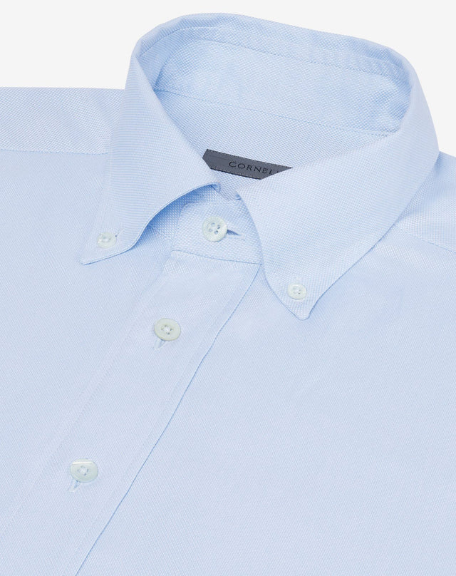 Shirt azzurra in cotone royal oxford