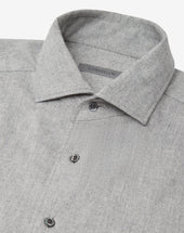 Shirt Chiaro In Flanella Di Cotone