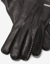 Gloves Neri In Nappa E Cashmere