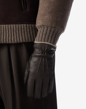Gloves Testa Di Moro In Nappa E Cashmere