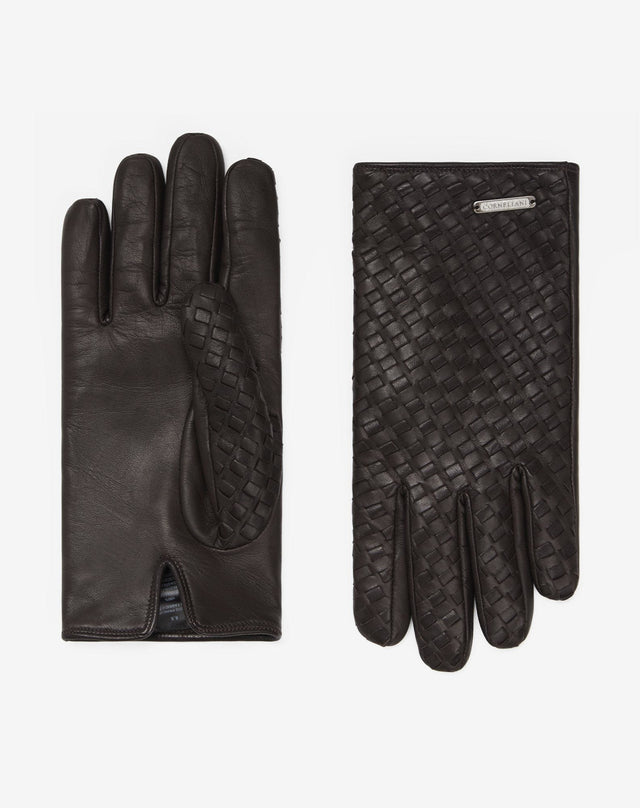 Gloves Testa Di Moro In Nappa Intrecciata