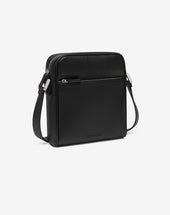 Bag A Tracolla Nera In Pelle Con Texture