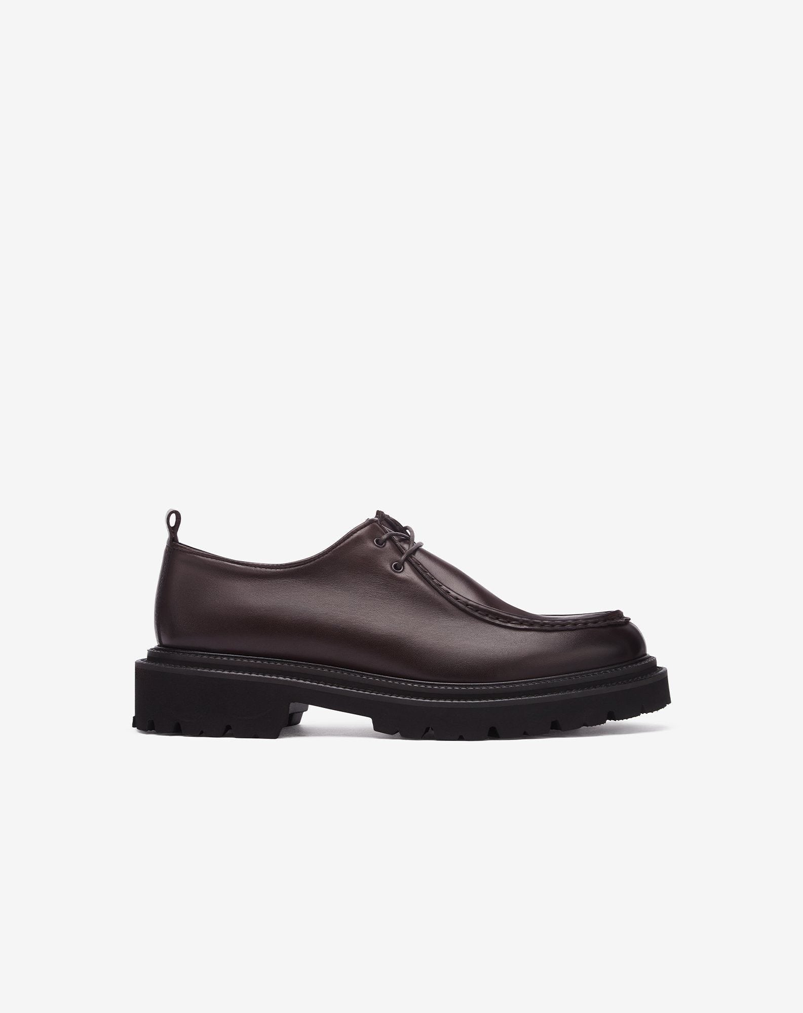 Shoe nordica marrone testa di moro in vitello anticato