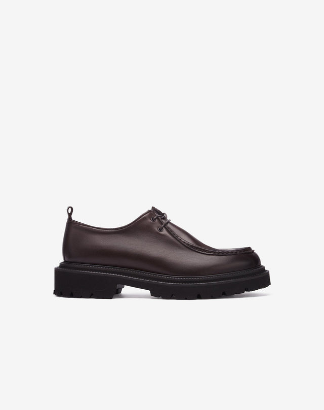 Shoe nordica marrone testa di moro in vitello anticato