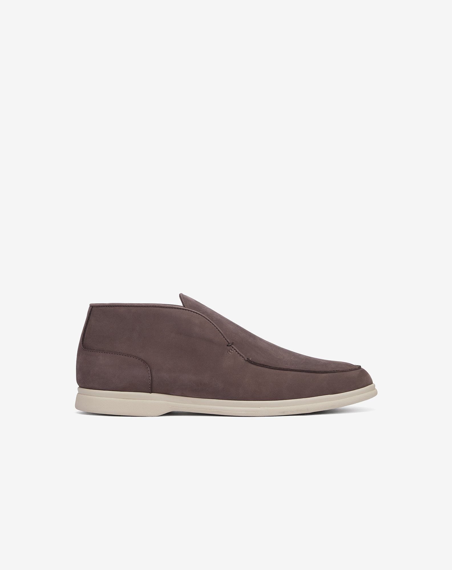Slip-on taupe in nabuk